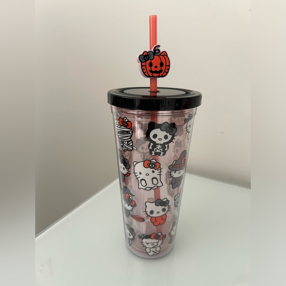 HK Halloween Tall Pumpkin Straw Tumbler - Picture 2 of 2